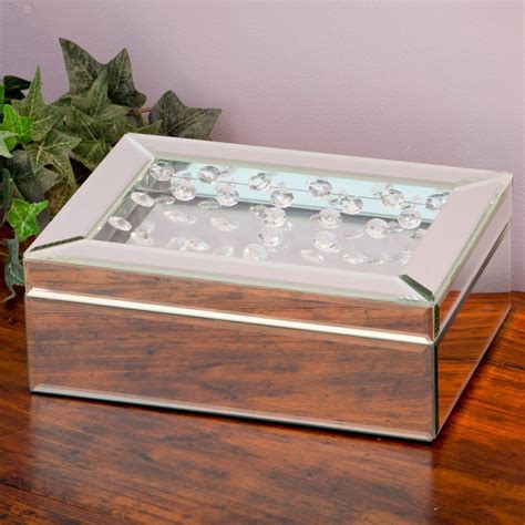 mirrored glass jewelry box